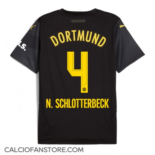 Maglia Calcio Borussia Dortmund Nico Schlotterbeck #4 Seconda Divisa 2024-25 Manica Corta